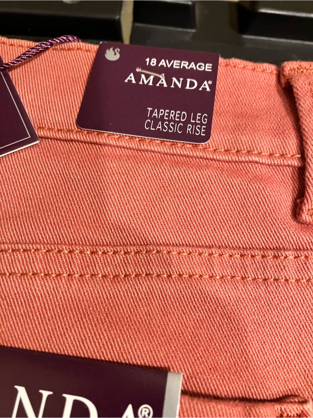 Gloria Vanderbilt Classic Amanda Women's Jeans-Begonia Bloom-NWT size 18 Average - Picture 3 of 5